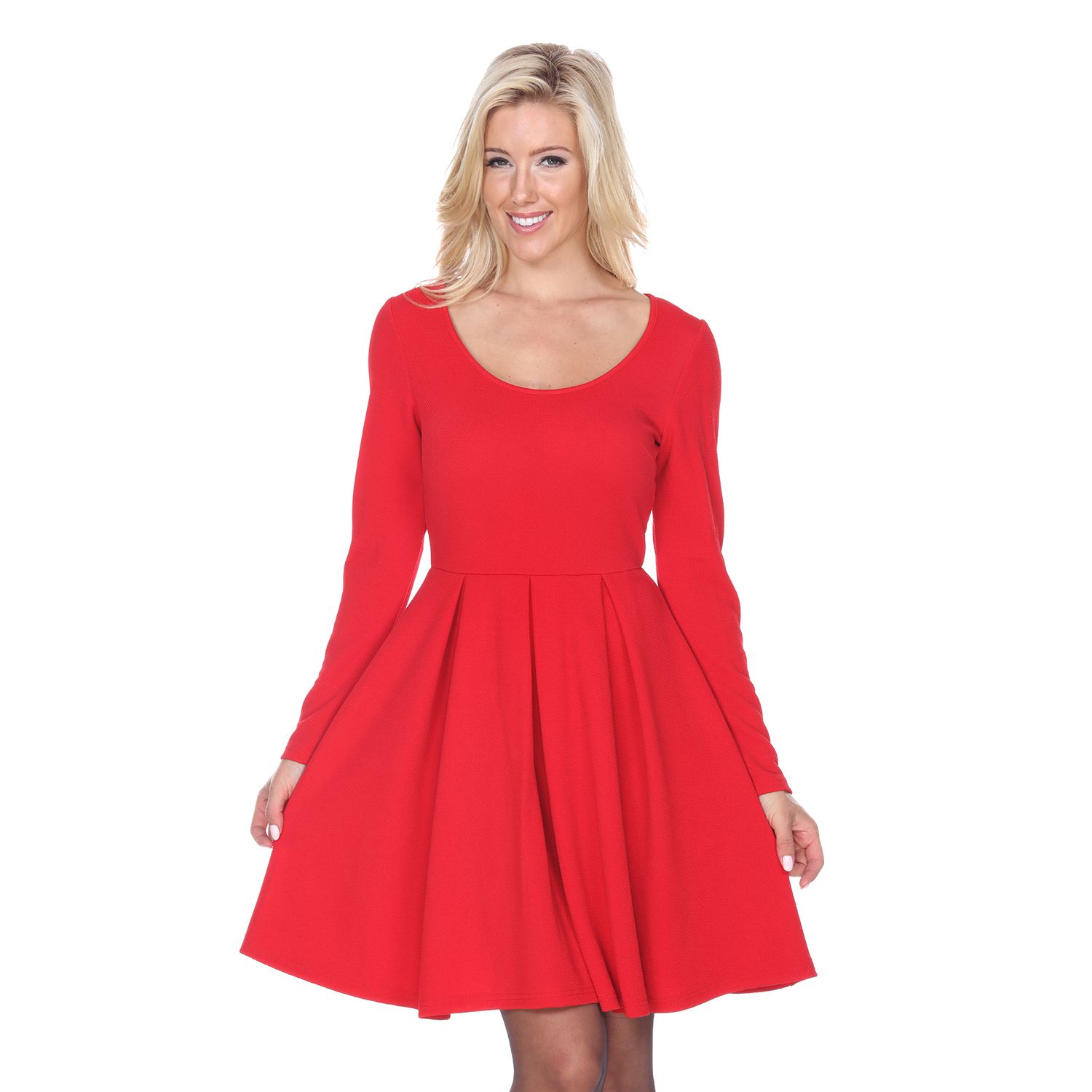 Long Sleeve Red Holiday Dress